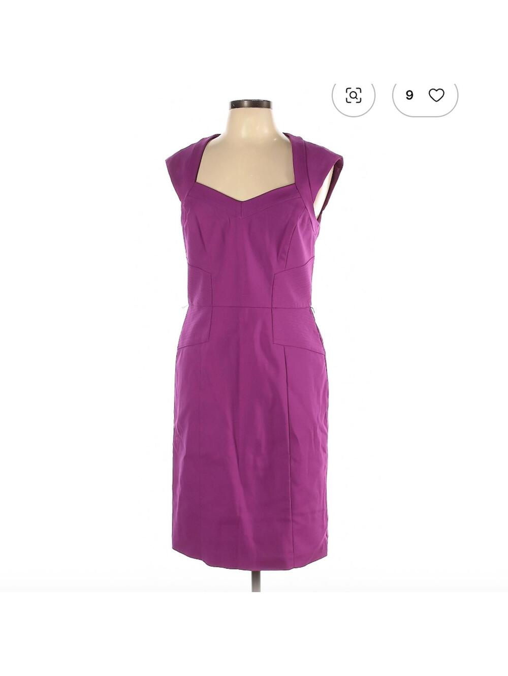 White House Black Market Purple Cocktail Dress Size 10